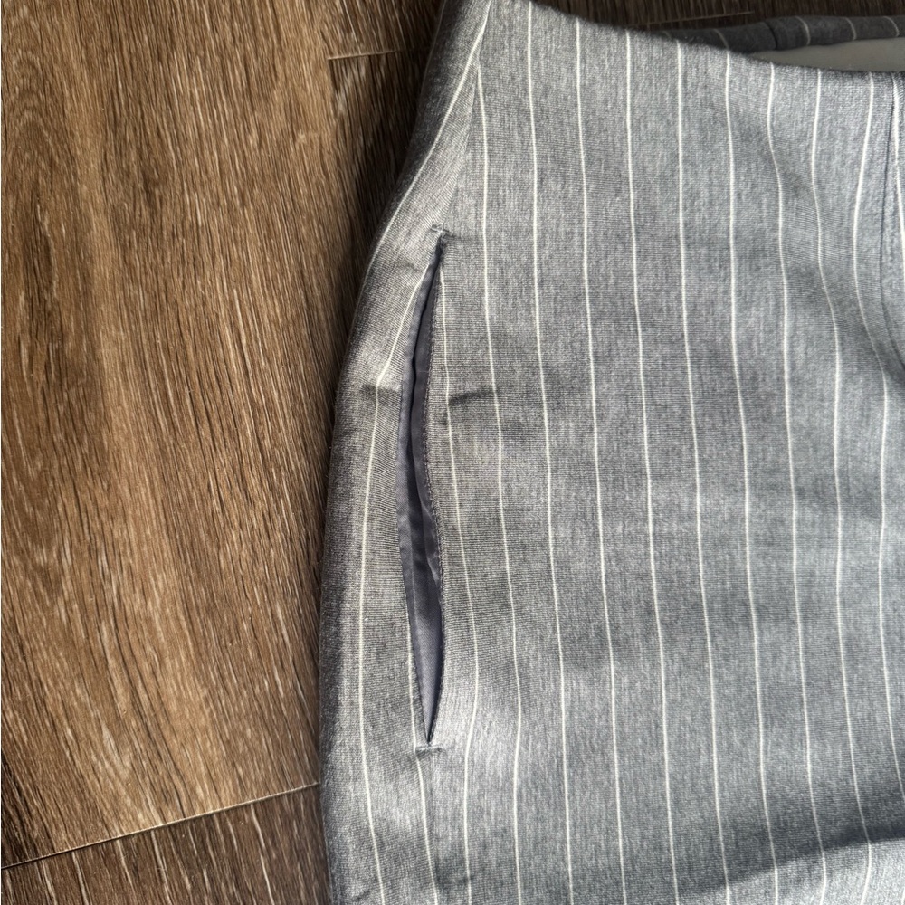 Lane Bryant Gray Striped Trousers - Picture 2 of 4